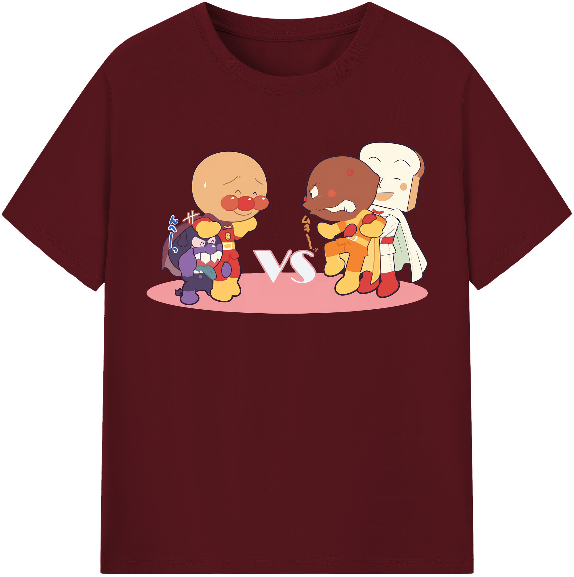 （画像用） アンパンマン Anpanman 綿100％半袖Tシャツ（フロントプリント）